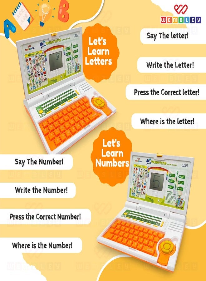 Wembley Kids Laptop Educational Toy for 2-5 Year Old Boys & Girls | Interactive Learning Computer with Alphabet, Letters & Mathematics | Music, Logic & Memory Games | Birthday Gift for Kids - Image 4