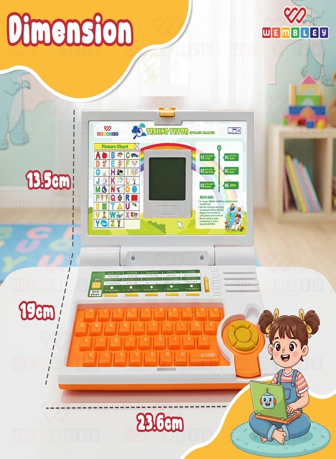 Wembley Kids Laptop Educational Toy for 2-5 Year Old Boys & Girls | Interactive Learning Computer with Alphabet, Letters & Mathematics | Music, Logic & Memory Games | Birthday Gift for Kids - Image 2