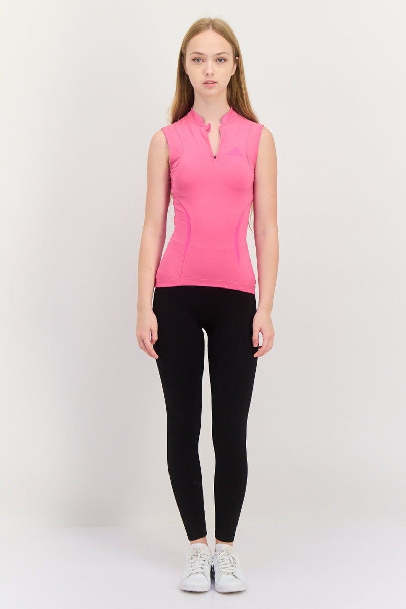 Adidas Women Sportswear Fit Cap Sleeves Training Top, Pink - Image 3