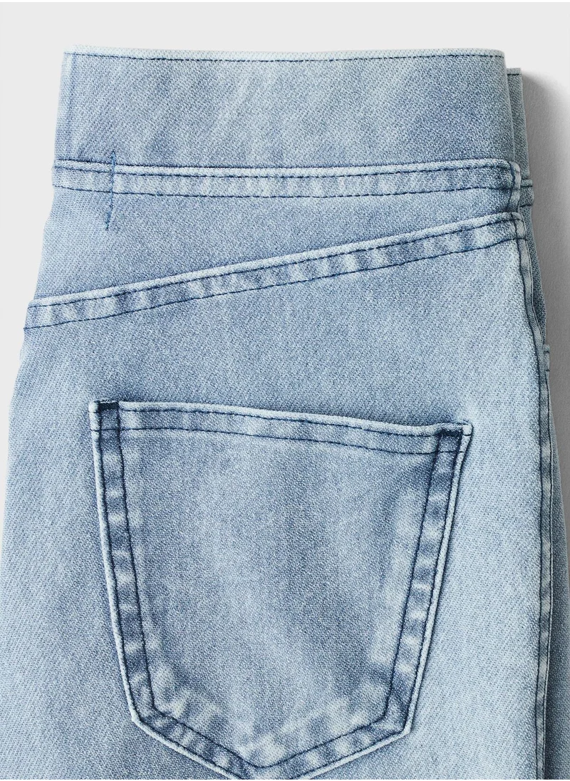 اتش اند ام High Waist Denim Shorts