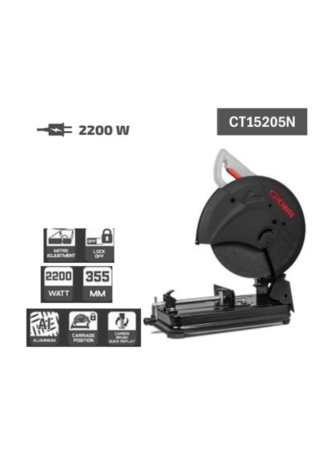 Crown CT15205N B3  2200 W Iron Cut Off Saw, 14-Inch Length - Image 3