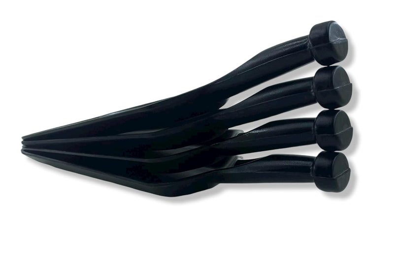 FORKLS Melamine Bat Shape Snacks and Sweets, Serving Platter/Tray for Home, Hotel & Restaurant Kitchen (Matt Black) (Pack of 04) - Image 2