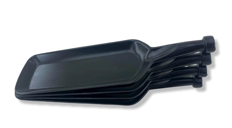 FORKLS Melamine Bat Shape Snacks and Sweets, Serving Platter/Tray for Home, Hotel & Restaurant Kitchen (Matt Black) (Pack of 04) - Image 4