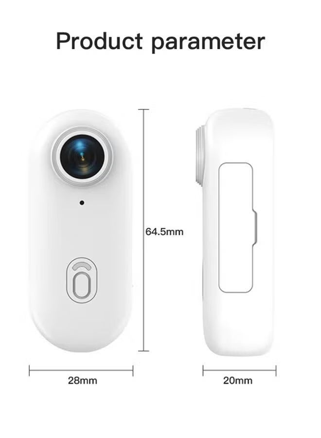 4K Ultra HD Body Camera with Audio Recording, 30M Waterproof Action Camera, Magnetic & 360° Rotating Clip, 120 Mins Battery, Includes 128GB Card for Cycling, Pets, Sports, White Color - Image 2