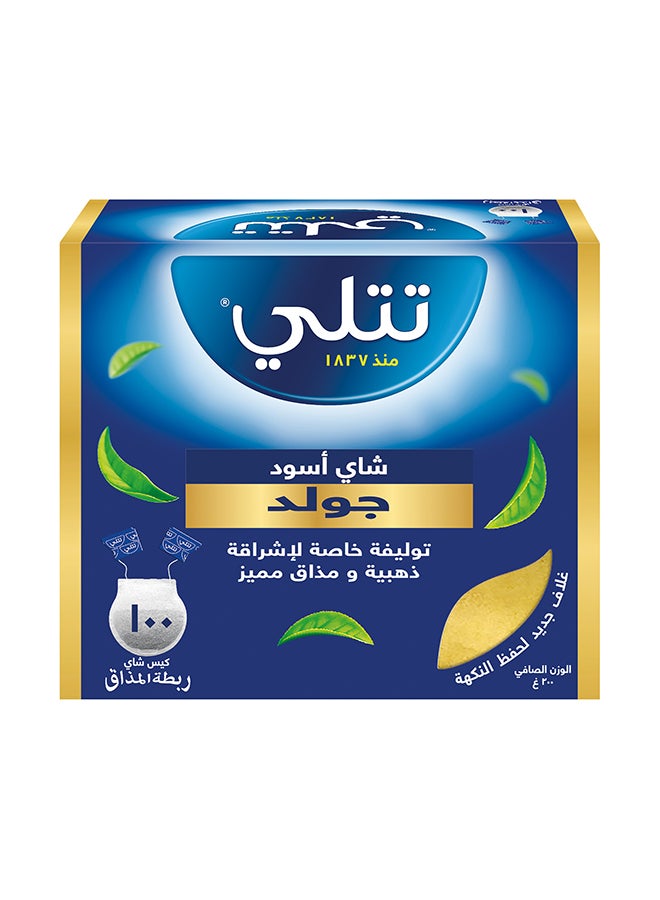 Tetley Black Tea Gold 100 Tea Bags - Image 2