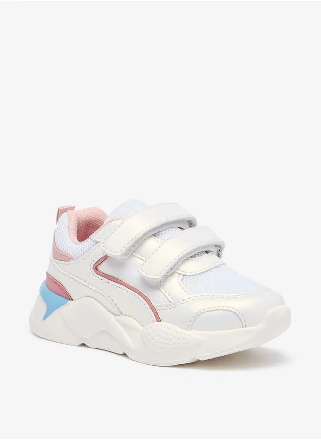 Barefeet Panelled Sneakers with Hook and Loop Closure