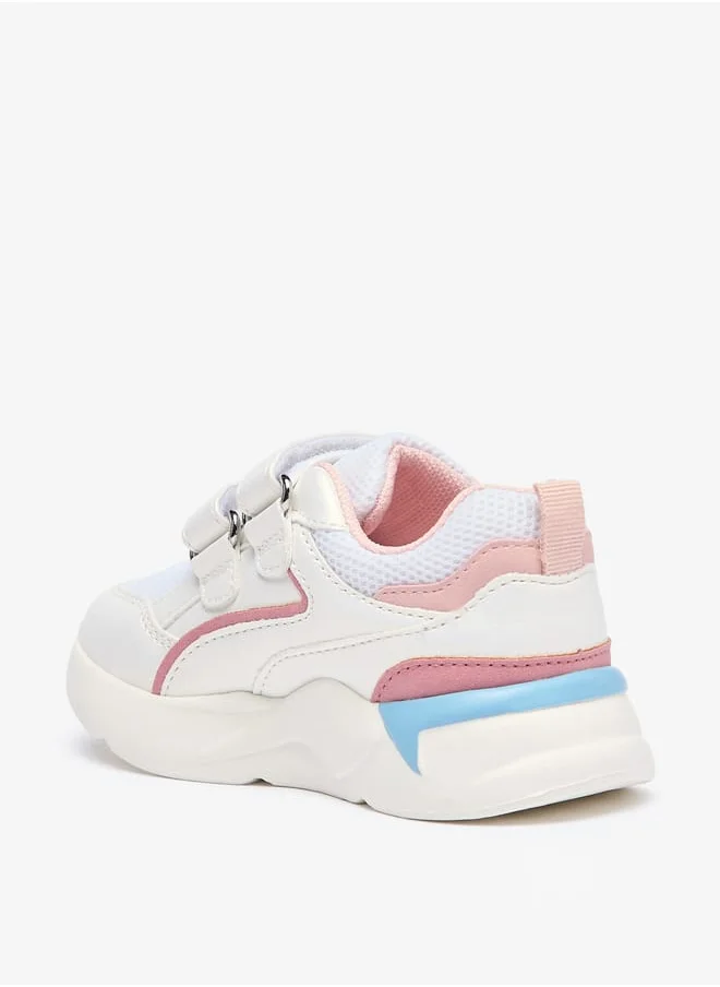 Barefeet Panelled Sneakers with Hook and Loop Closure