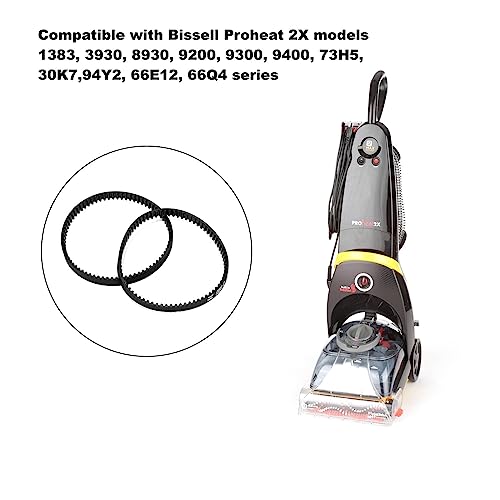 Ruimou 2pcs Vacuum Cleaner Drive Belt 2036804/18330304 Compatible with Bissell Proheat 2X Models 1383 3930 8930 9200 9300 66Q4 Series - Image 2
