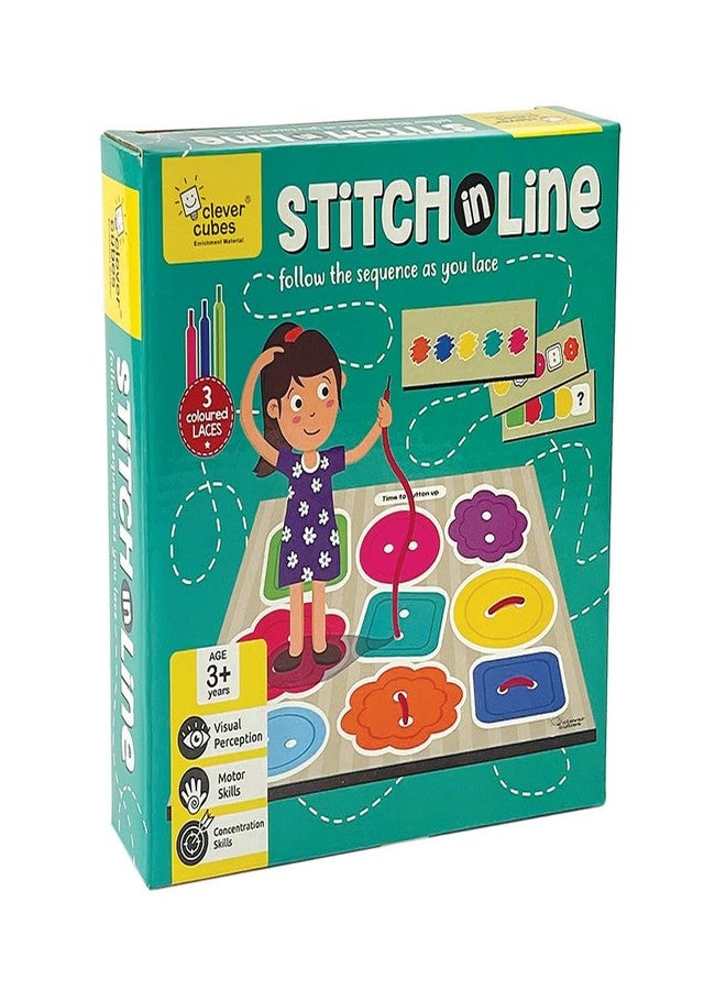 Clever Cubes Stitch in LINE, Motor Skills Games, Activity Games, Educational Games, Return Gifts for Kids, Multicolour - Image 1