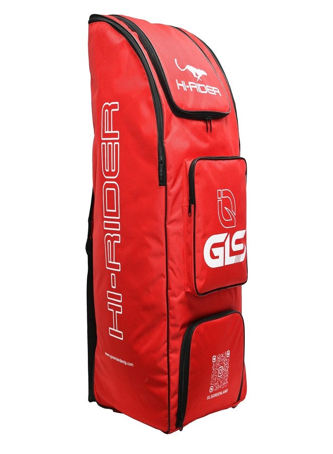 GLS Polyurethane (PU) Rider RED Color Duffle Cricket KIT Bag with Two BAT Inner Compartment and Shoe Compartment - Image 4