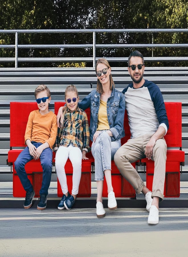 Aliphon Stadium Seat for Bleachers with Back Support and Cushion, Bleacher Seats with Shoulder Strap and Cup Holder, Padded Portable Folding Comfort Stadium Chair, for Sports Events, Red (1pcs) - Image 3