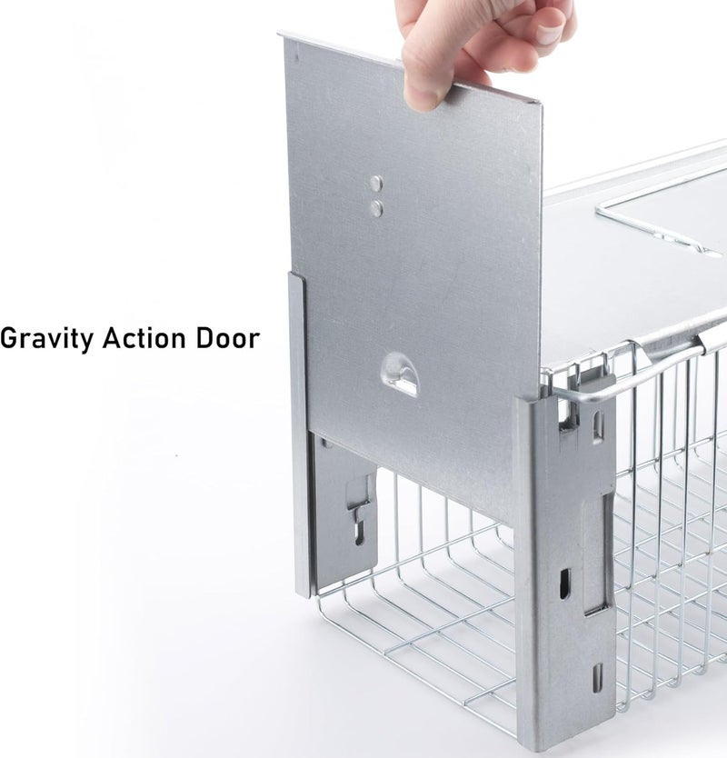 Faicuk Heavy Duty Squirrel Trap Chipmunk Trap Rat Trap and Other Similar-Size Rodents - 16.3” x 6” x 6.7” - Image 4
