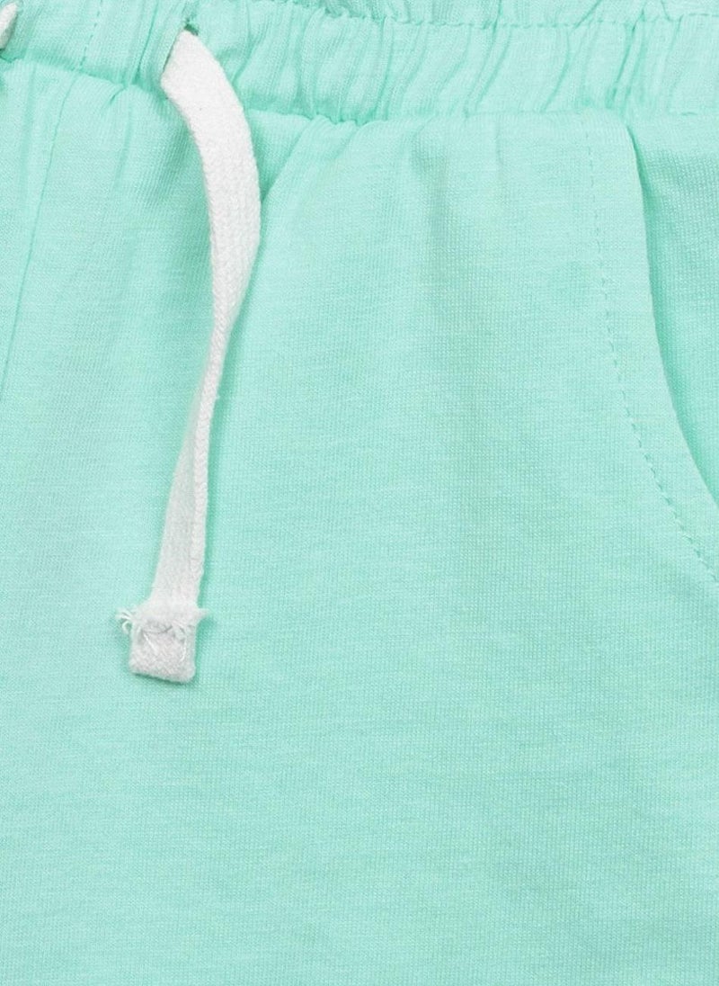 مينوتي شورت بناتي صيفي – خصر مطاطي برباط وجيوب جانبية - Image 4