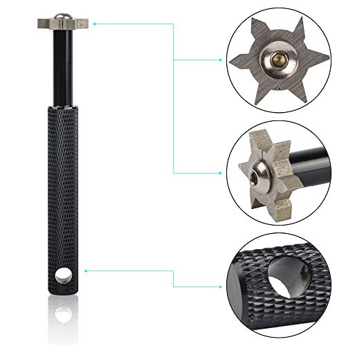 HIFROM Groove Sharpener with 6 Heads - Golf Club Groove Sharpener Re-Grooving Tool and Cleaner Replacement for All Irons Pitching Sand Lob Gap and Approach Wedges and Utility Clubs (Black) - Image 5