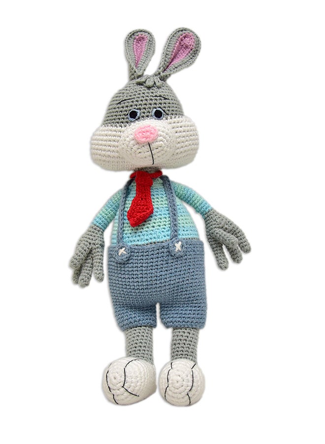 Happy Threads Handmade Crocheted Cute Handmade Jasper the Bunny (16 inch) – Multicolour |  Crochet Toys | Child Safe | for Babies 6 Months & Above | Dolls for Boys/Girls| For Birthday Gift | Decorative Items for Room - Image 1