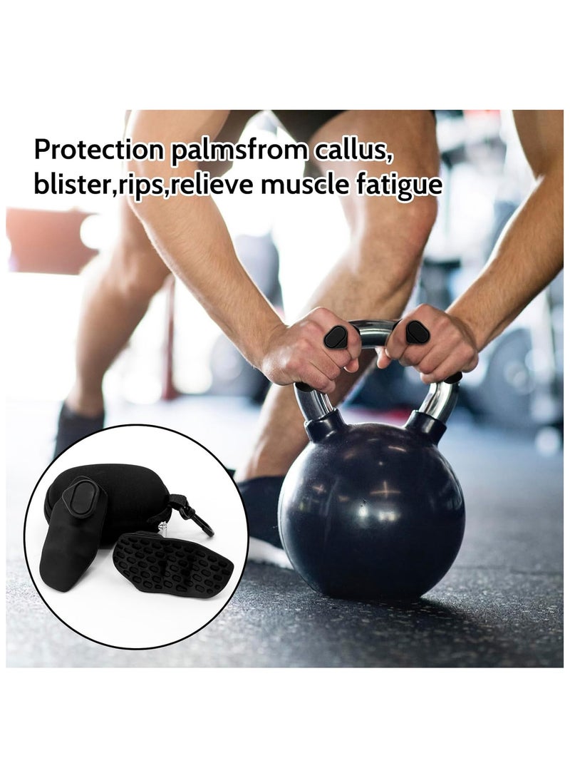 YZMA GLOBAL Non-Slip Weight Lifting Grips for Men & Women – Ergonomic Rubber Gym Hand Pads for Dumbbell, Barbell, Pull Up, Deadlift – Anti-Slip & Sweatproof with Carry Case – One Size Fits All (Black) - Image 4