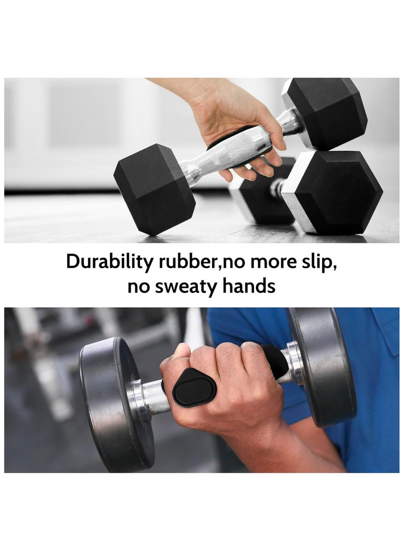 YZMA GLOBAL Non-Slip Weight Lifting Grips for Men & Women – Ergonomic Rubber Gym Hand Pads for Dumbbell, Barbell, Pull Up, Deadlift – Anti-Slip & Sweatproof with Carry Case – One Size Fits All (Black) - Image 5