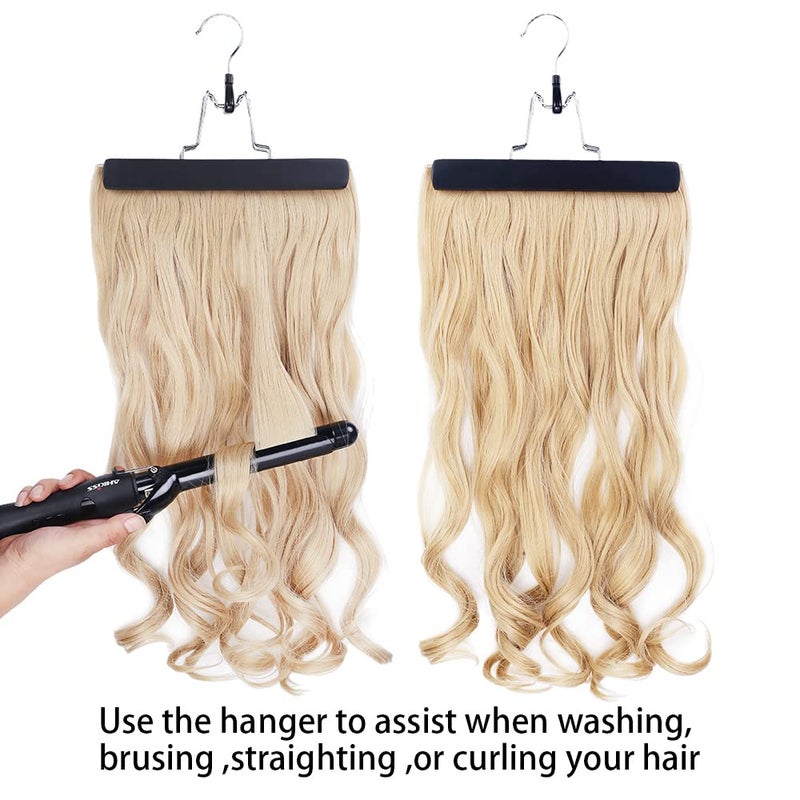 RJMBMUP Hair Extensions Hanger with Storage Bag Hairpieces Storage Holder Wigs Carrier Case for Store Style Hair Black Color - Image 4