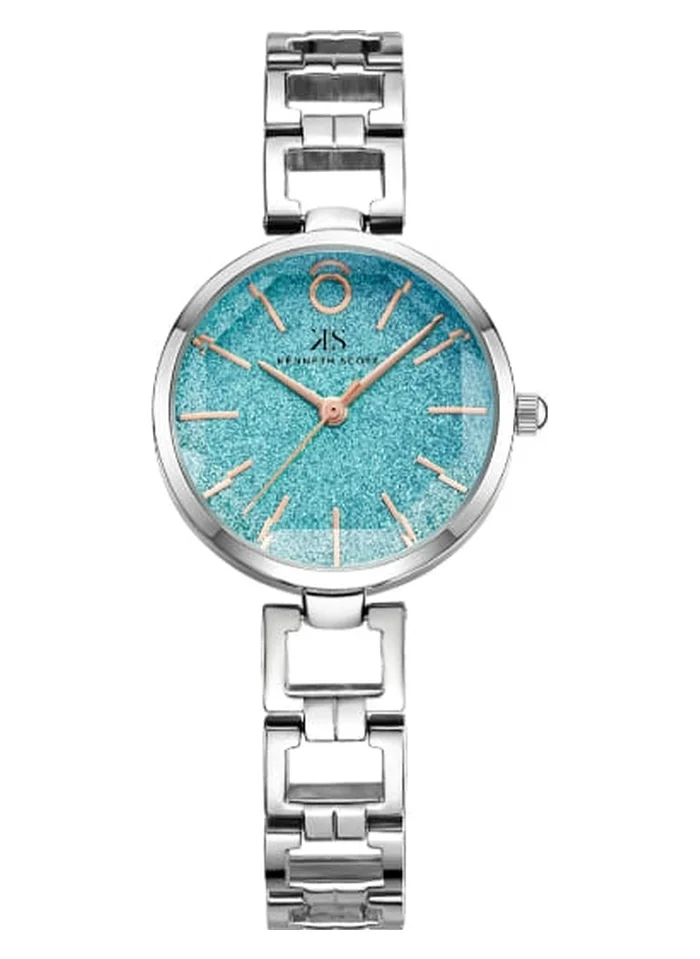 KENNETH SCOTT Kenneth Scott K23514-SBSL Women's Analog Display Watch & Alloy Strap Silver