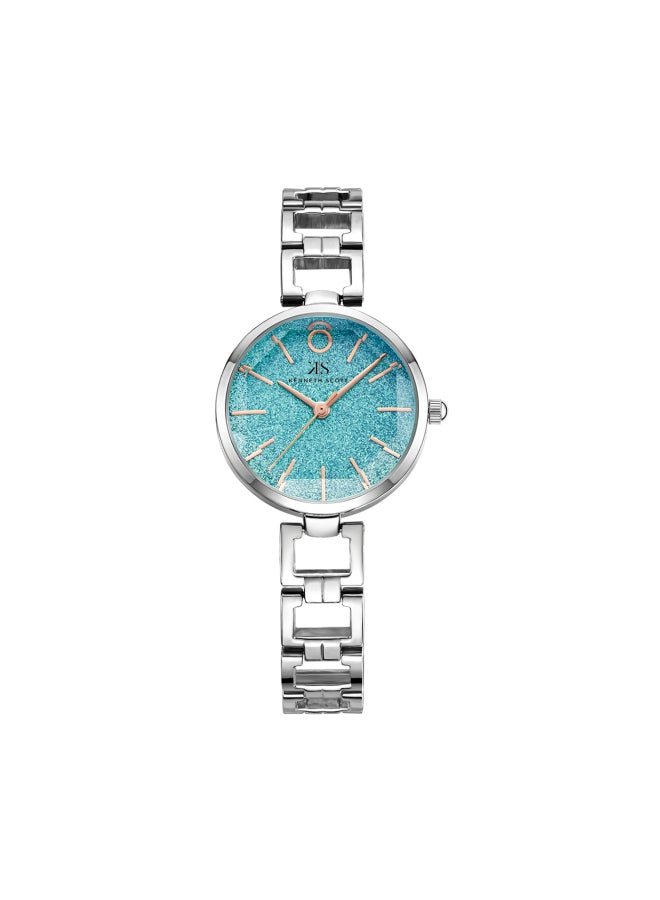 KENNETH SCOTT Women's Analog Display Watch With Silver Alloy Strap - K23514-SBSL - Image 2