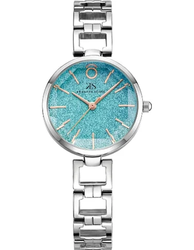 KENNETH SCOTT Women's Analog Display Watch With Silver Alloy Strap - K23514-SBSL