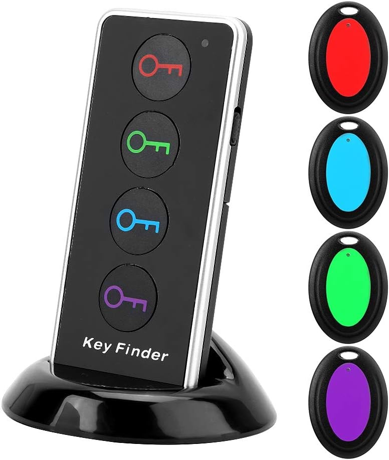klarako Key Finder, Wireless Strong Penetration Key Finder, Wallet One-Click Search, Led Light Locator, 1 Rf Transmitter and 4 Receivers - Image 1