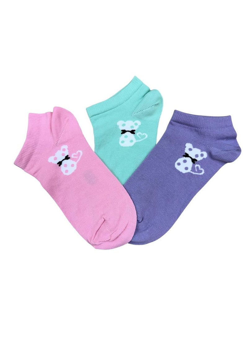 Solo Solo women Trendy Sneaker Pack of 3 Socks  - Image 1