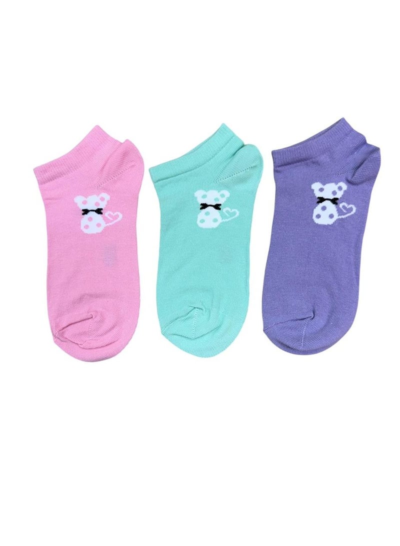 Solo Solo women Trendy Sneaker Pack of 3 Socks  - Image 2