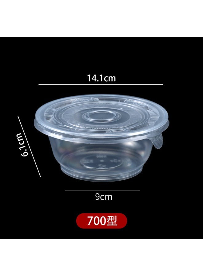 Disposable Lunch Boxes, Commercial Rectangular And Round Plastic Bowls, Take-out Lunch Boxes, Tableware, Fast Food, Thickened With Lids, Packaging Boxes