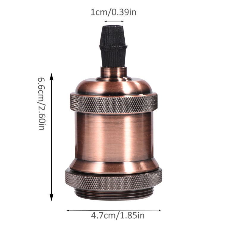 Vintage Bulb Socket: Red Bronze, High Quality, Easy To Operate - Universal E27/E26 Lamp Base For Home Interior Lighting Fixtures - Image 3