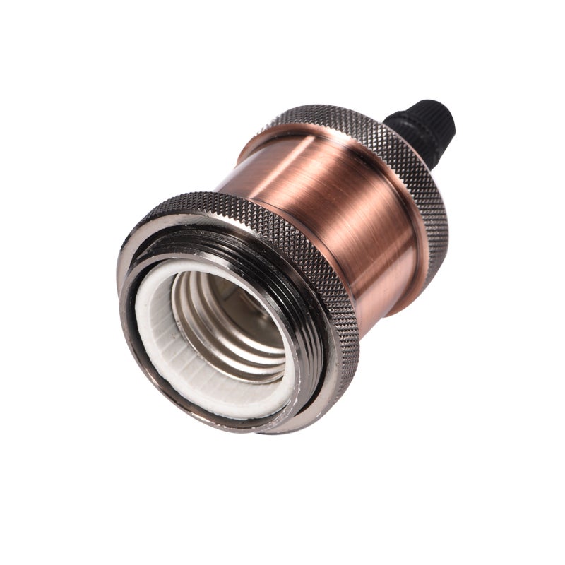 Vintage Bulb Socket: Red Bronze, High Quality, Easy To Operate - Universal E27/E26 Lamp Base For Home Interior Lighting Fixtures - Image 1