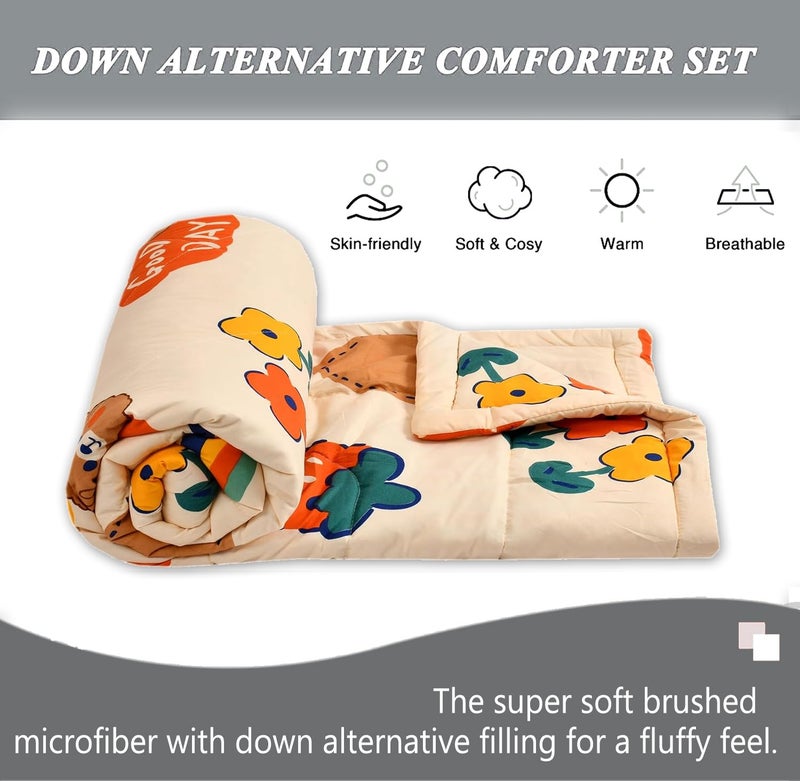 FRESH FROM LOOM Summer Collection Microfiber Cartoon Printed Single Bed Blanket for Kids | Soft Comforters for Children | Dohar for Kid Boys & Girls | Summer Blanket (60x90 in | Cream) | TC - 144 - Image 5