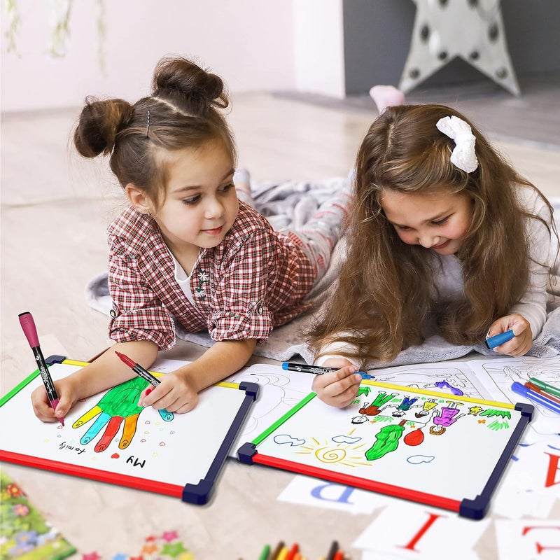 Scribbledo 10 Pack Small White Board Dry Erase Board for Kids Portable 9"x12" Drawing Magnetic Mini Whiteboard White Board for Students Teachers School Supplies Lapboard Small Dry Erase Board for Kids & Erasers - Image 3