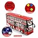 Cdymkf 1128cm Double Decker Bus Toy with Lights Sounds Scale116 Friction Powered Bus Toy for Kids with Indoor Ceiling Lights and 4 Different Sounds Gift for Kids Ages 3 Red - Image 4
