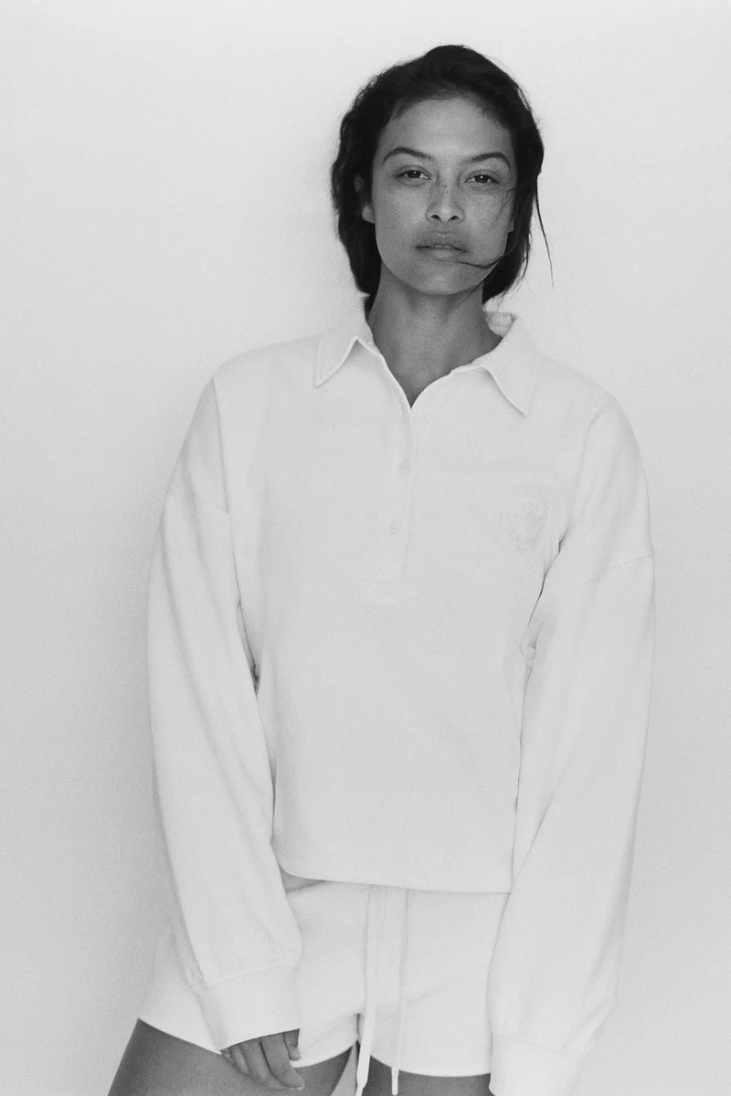 اتش اند ام سويت شيرت بقبة بولو