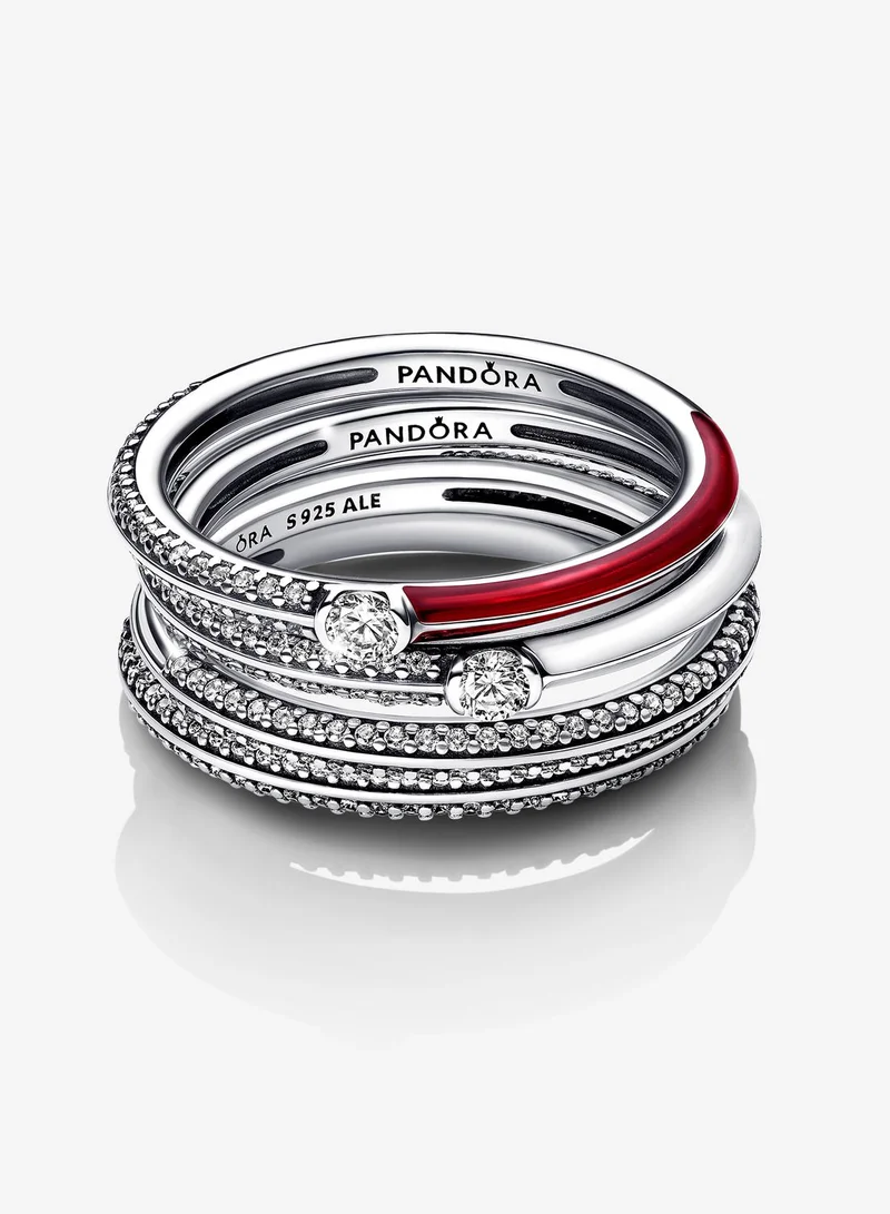 PANDORA Pandora Me PavÃ© & White Dual Ring