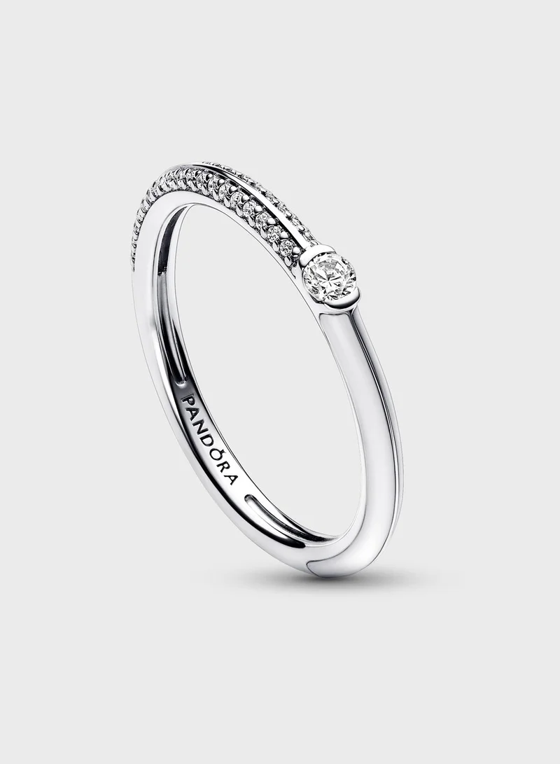 PANDORA Pandora Me PavÃ© & White Dual Ring
