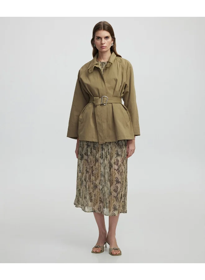 إبيكيول Wide Collar Trench Coat