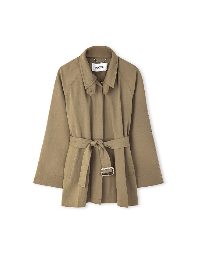 Ipekyol Wide Collar Trench Coat  - Image 4
