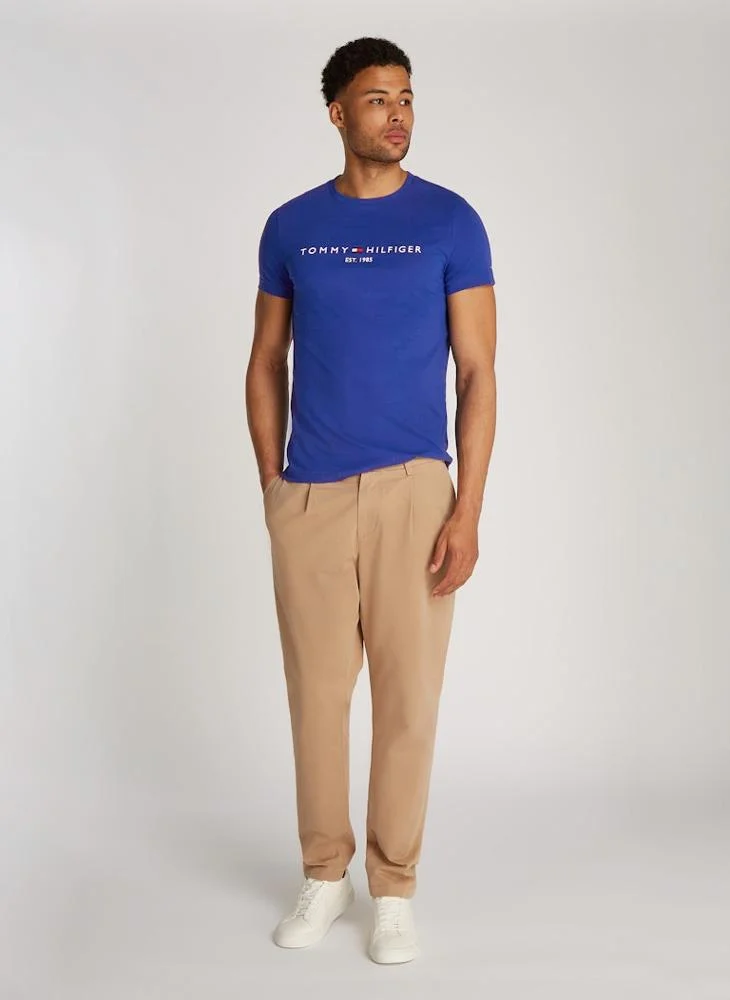 تومي هيلفيغر Logo Crew Neck T-Shirt
