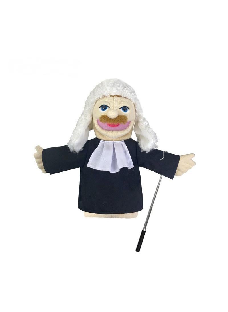 general 1 Pcs Judge Occupation Professional Figurine Role Playing Parent-Child Interaction Toy Family Companionship Plush Doll Figurine Toy Hand Puppet With Control Lever - Image 1