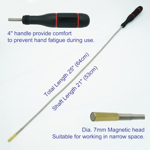 guti-more GUTIMORE Magnetic Pickup Tool Pack of 2, Flexible Magnetic Pickup 2LB,Telescoping Magnet Pickup 10LB,Strong Magnet for Hard to Reach Keys,Bolts,Nuts and Screws for Car and Home - Image 5