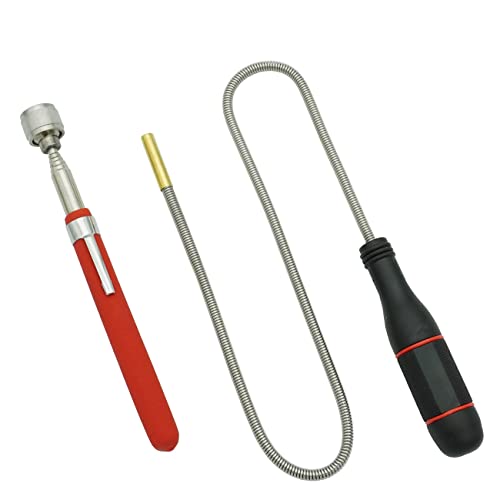 guti-more GUTIMORE Magnetic Pickup Tool Pack of 2, Flexible Magnetic Pickup 2LB,Telescoping Magnet Pickup 10LB,Strong Magnet for Hard to Reach Keys,Bolts,Nuts and Screws for Car and Home - Image 1