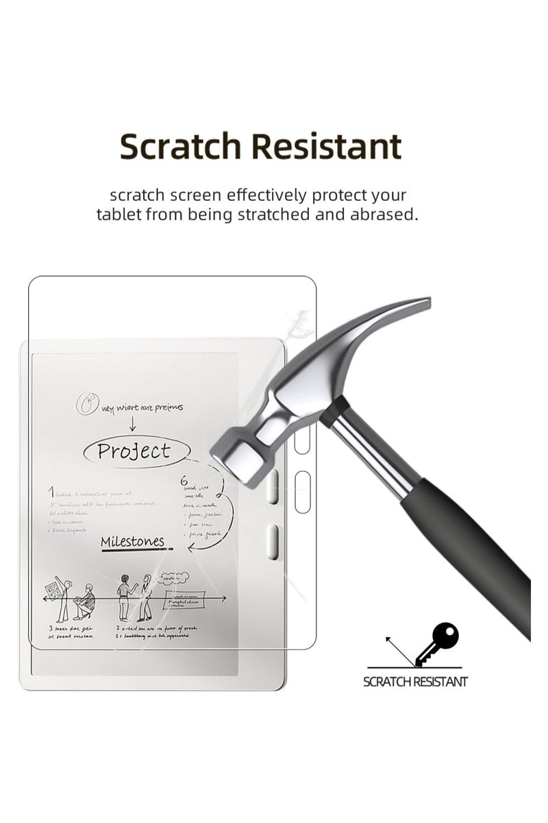 عام حامي شاشة 【علبة تحتوي على قطعتين】 متوافق مع قارئ Onyx BOOX Leaf5 7 بوصة 2025 - غشاء PET فائق الرقة والنعومة، عالي الوضوح والجودة، مقاوم للكسر والخدوش، سهل التركيب خالي من الفقاعات مع حفاظ كامل على ح - Image 4