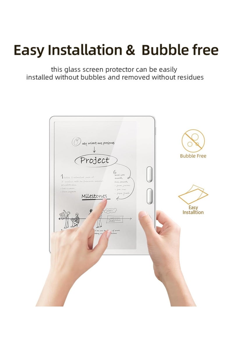 عام حامي شاشة 【علبة تحتوي على قطعتين】 متوافق مع قارئ Onyx BOOX Leaf5 7 بوصة 2025 - غشاء PET فائق الرقة والنعومة، عالي الوضوح والجودة، مقاوم للكسر والخدوش، سهل التركيب خالي من الفقاعات مع حفاظ كامل على ح - Image 5