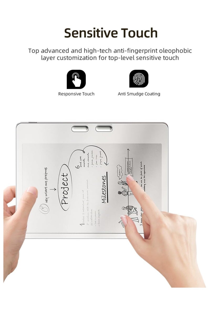 عام حامي شاشة 【علبة تحتوي على قطعتين】 متوافق مع قارئ Onyx BOOX Leaf5 7 بوصة 2025 - غشاء PET فائق الرقة والنعومة، عالي الوضوح والجودة، مقاوم للكسر والخدوش، سهل التركيب خالي من الفقاعات مع حفاظ كامل على ح - Image 3