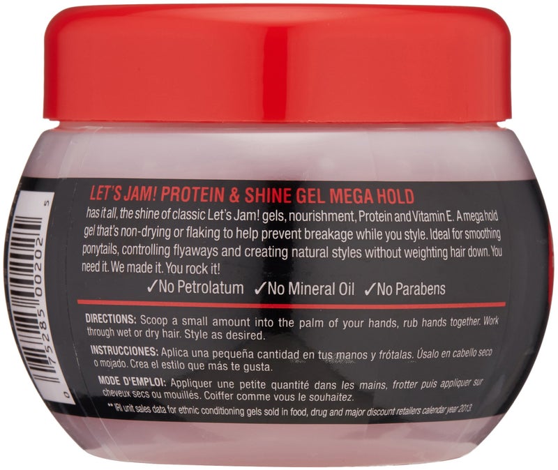 SoftSheen-Carson Let's Jam! Conditioning Hair Gel, Mega Hold for All Hair Types, with Protein, Vitamin E, No Parabens, No Mineral Oil, 9 oz - Image 3