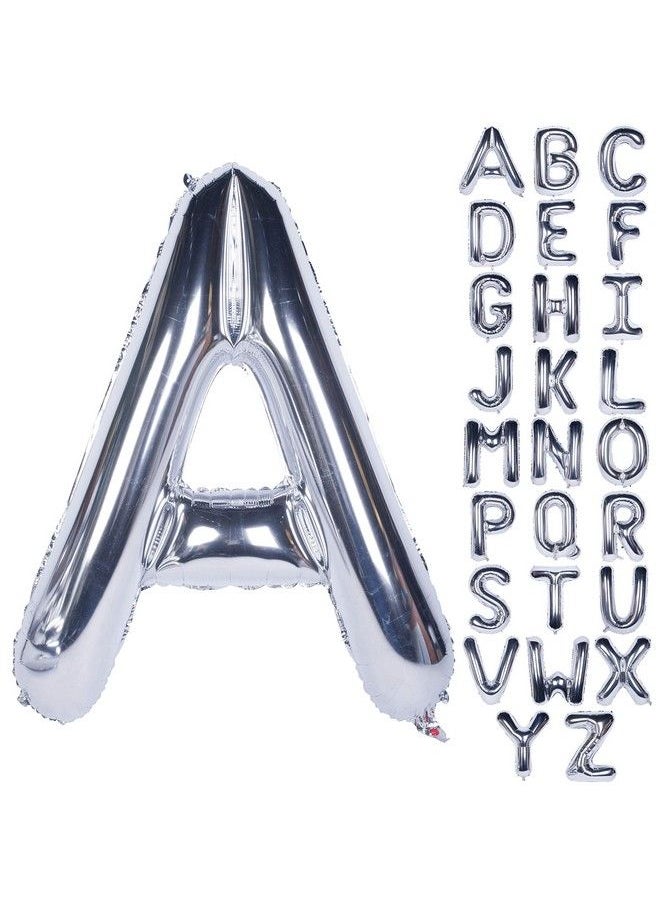 CHANGZHONG Letter Balloons 40 Inch Giant Jumbo Helium Foil Mylar For Party Decorations Silver A  - Image 2