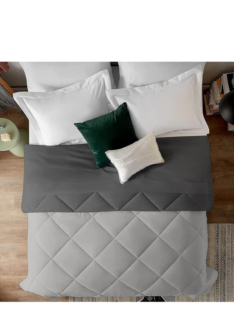 Generic Double Face All Season Microfiber Bed Comforter - Down Alternative Fiber Duvet Insert  - Image 1