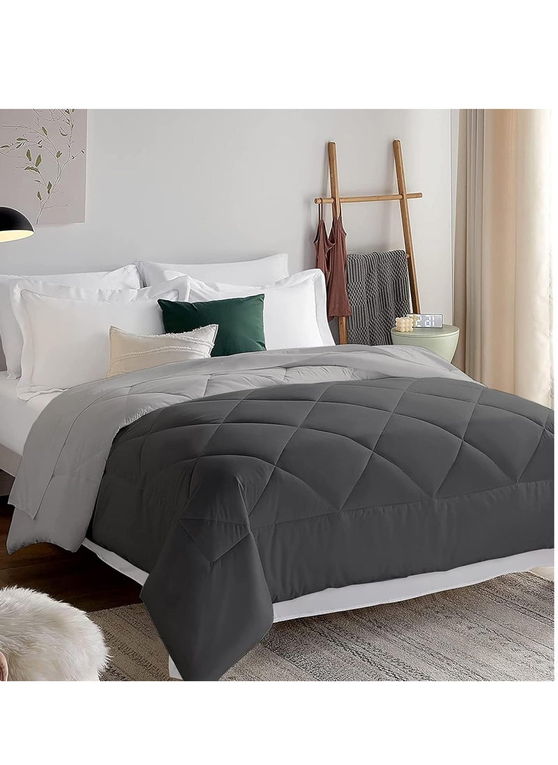 Generic Double Face All Season Microfiber Bed Comforter - Down Alternative Fiber Duvet Insert  - Image 2
